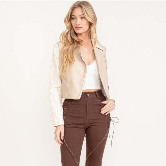 Neutral Colorblock Motojacket - Picture 3 of 7